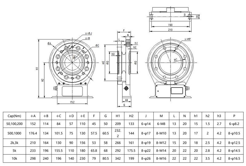 NJL-505尺寸圖 NJL-505尺寸圖